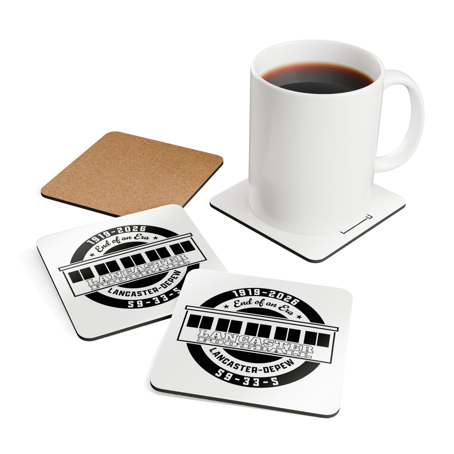 Lancaster End of an Era Custom Cork Coaster Set