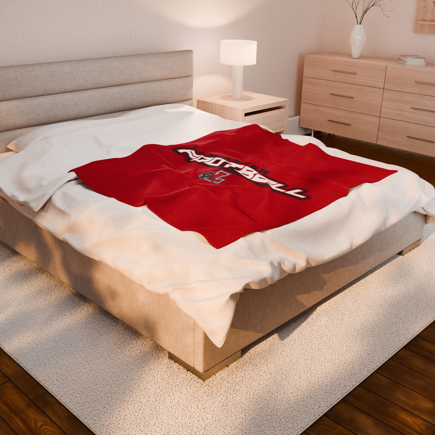 Lancaster Football Velveteen Plush Blanket