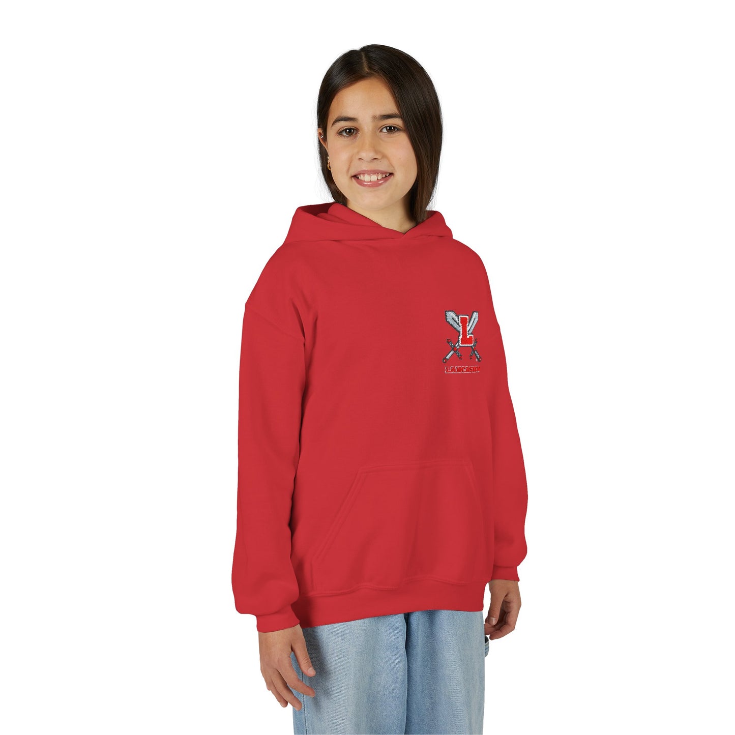 Youth Hooded Sweatshirt with Lancaster Design - Cozy, Stylish, Perfect for Sports, Back to School, Gifts, and Everyday Wear