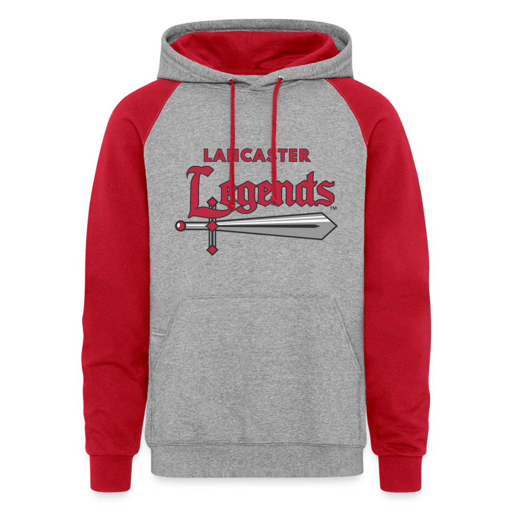 Legends Football Colorblock Hoodie - heather grey/red