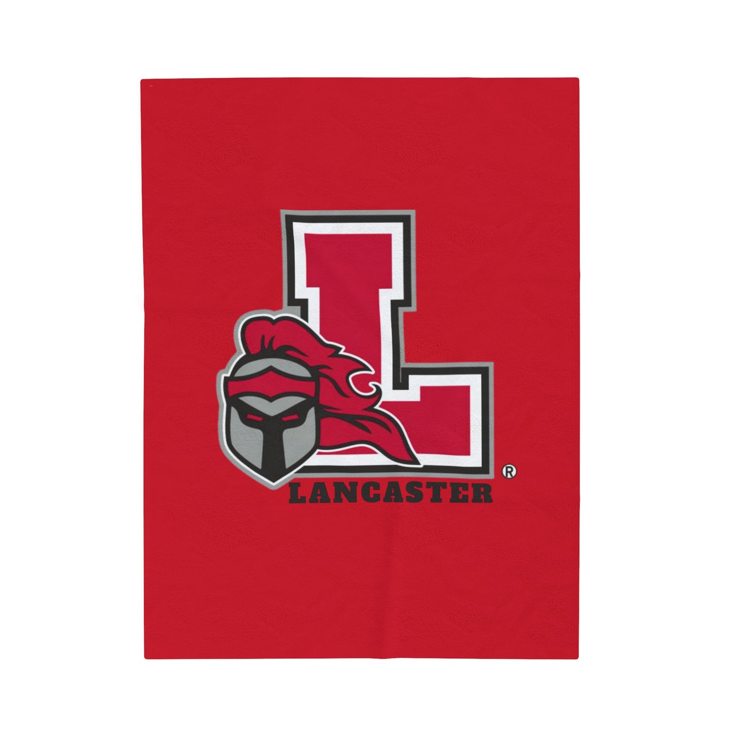 Lancaster Red Velveteen Plush Blanket