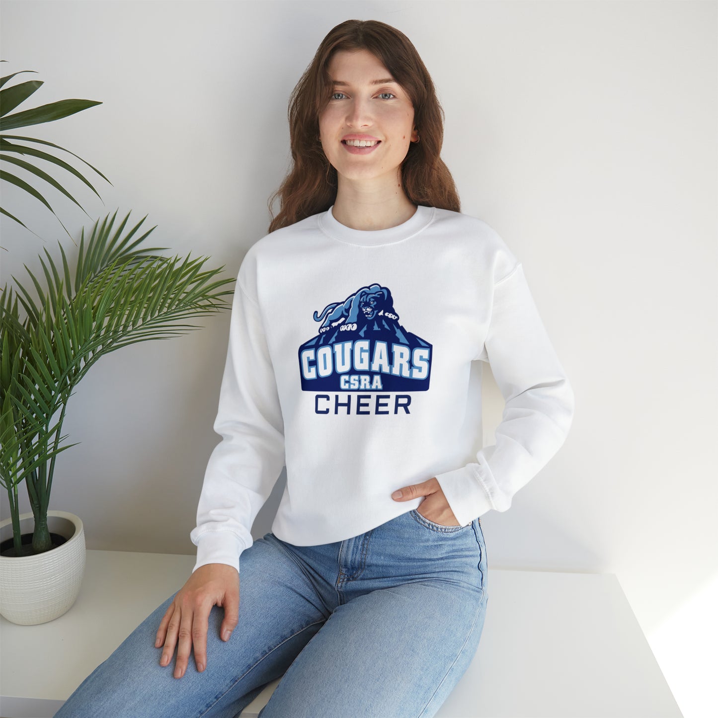 Cougars Cheer Unisex Crewneck Sweatshirt