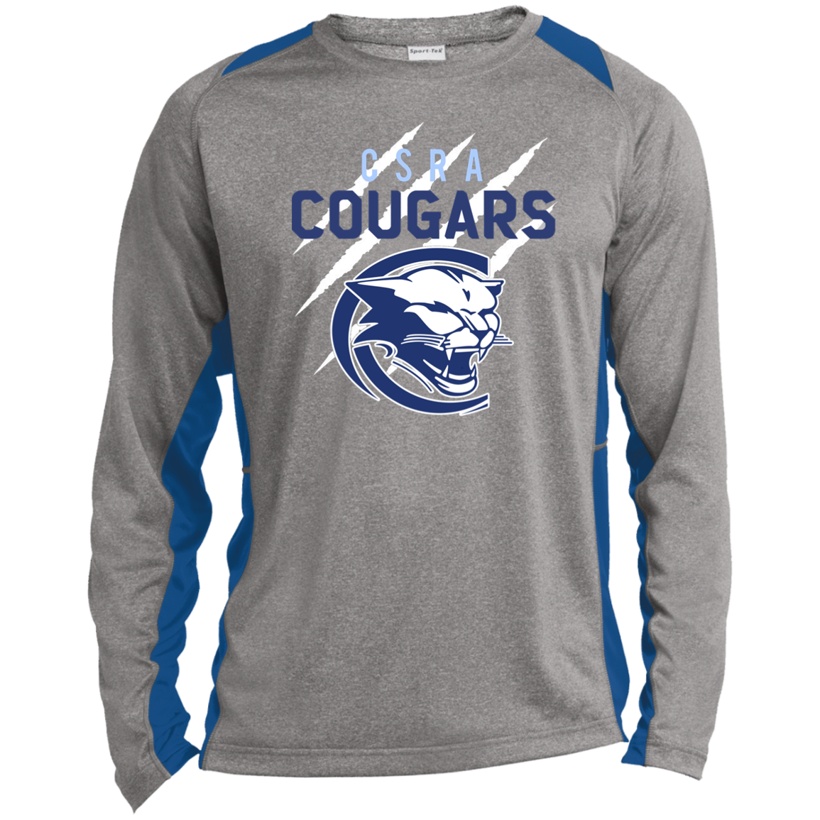 CSRA Long Sleeve Heather Colorblock Performance Tee