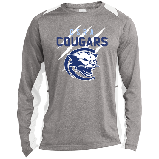 CSRA Long Sleeve Heather Colorblock Performance Tee