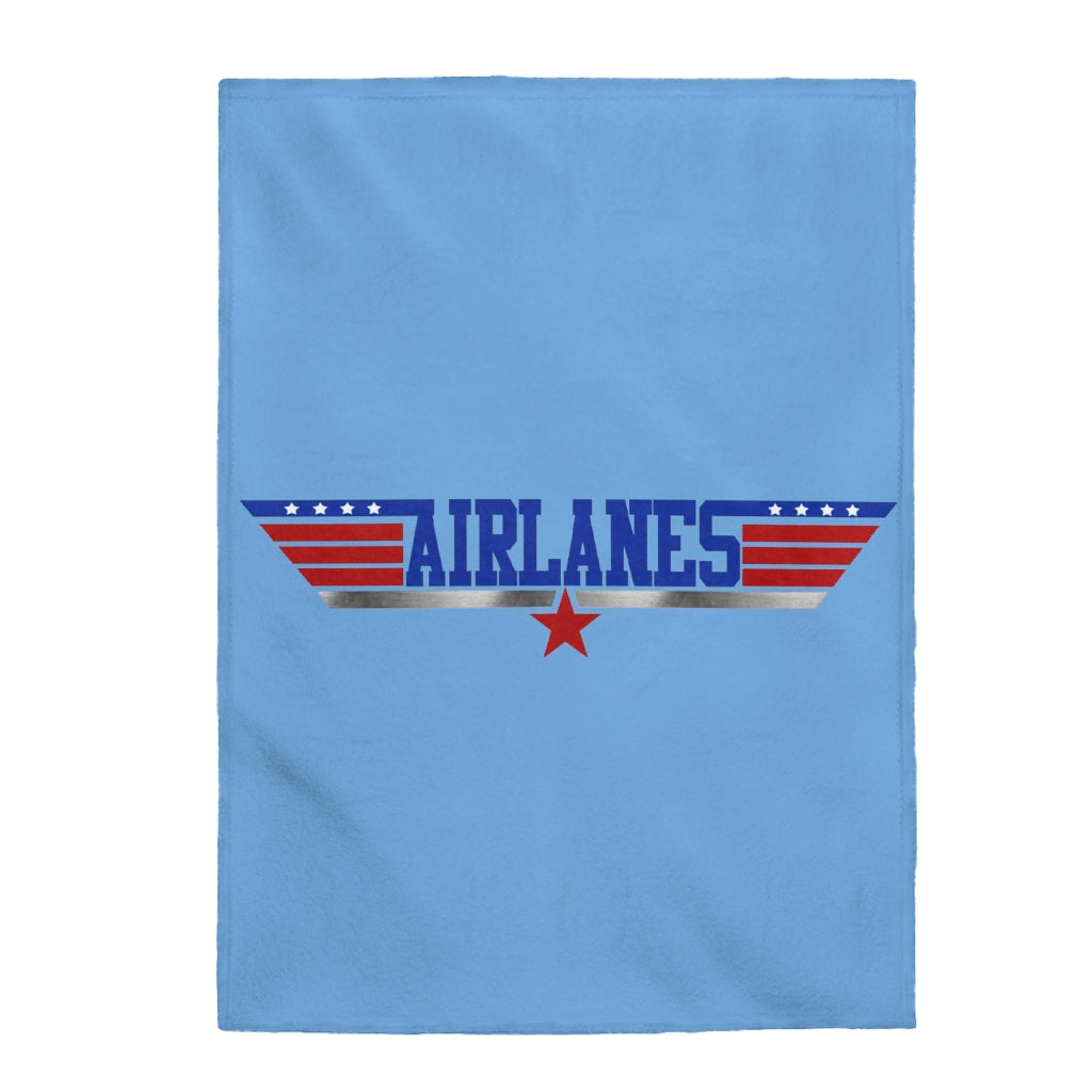 Airlanes Velveteen Plush Blanket