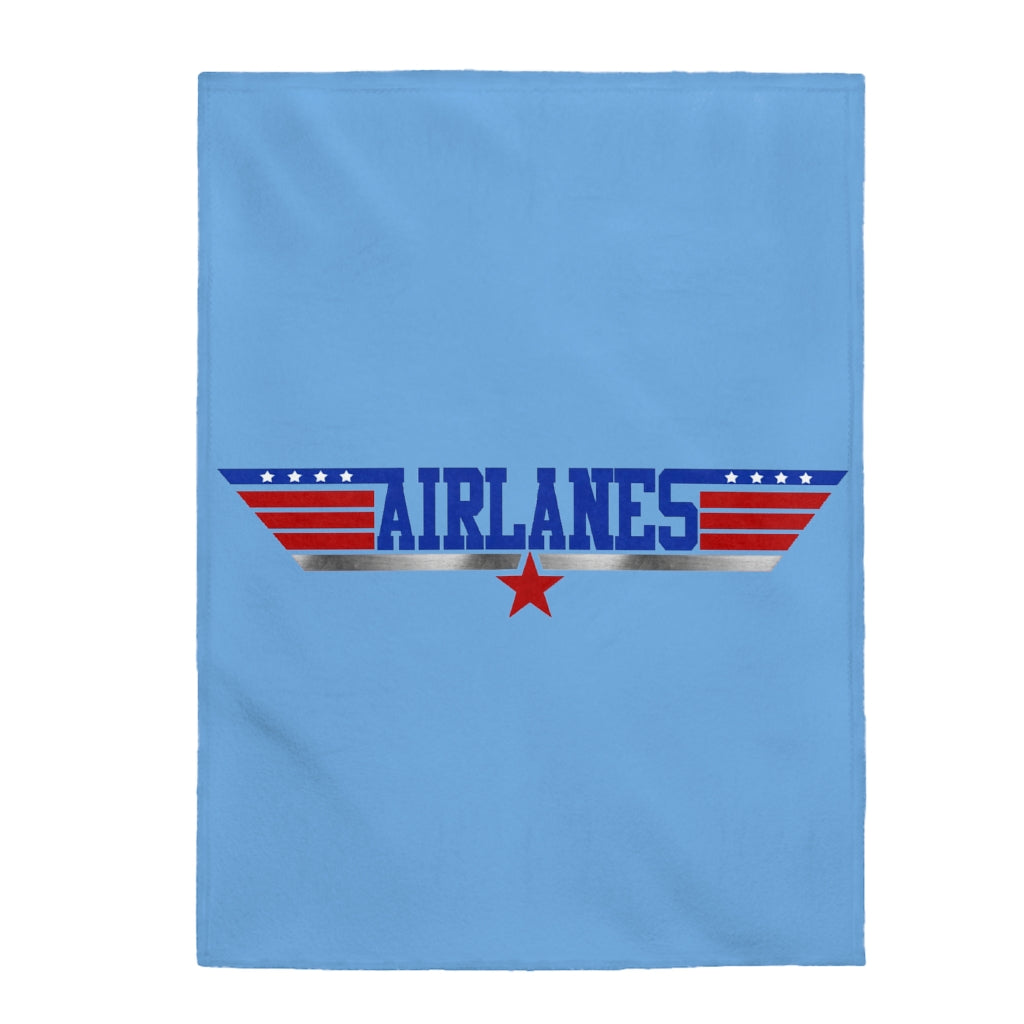 Airlanes Velveteen Plush Blanket