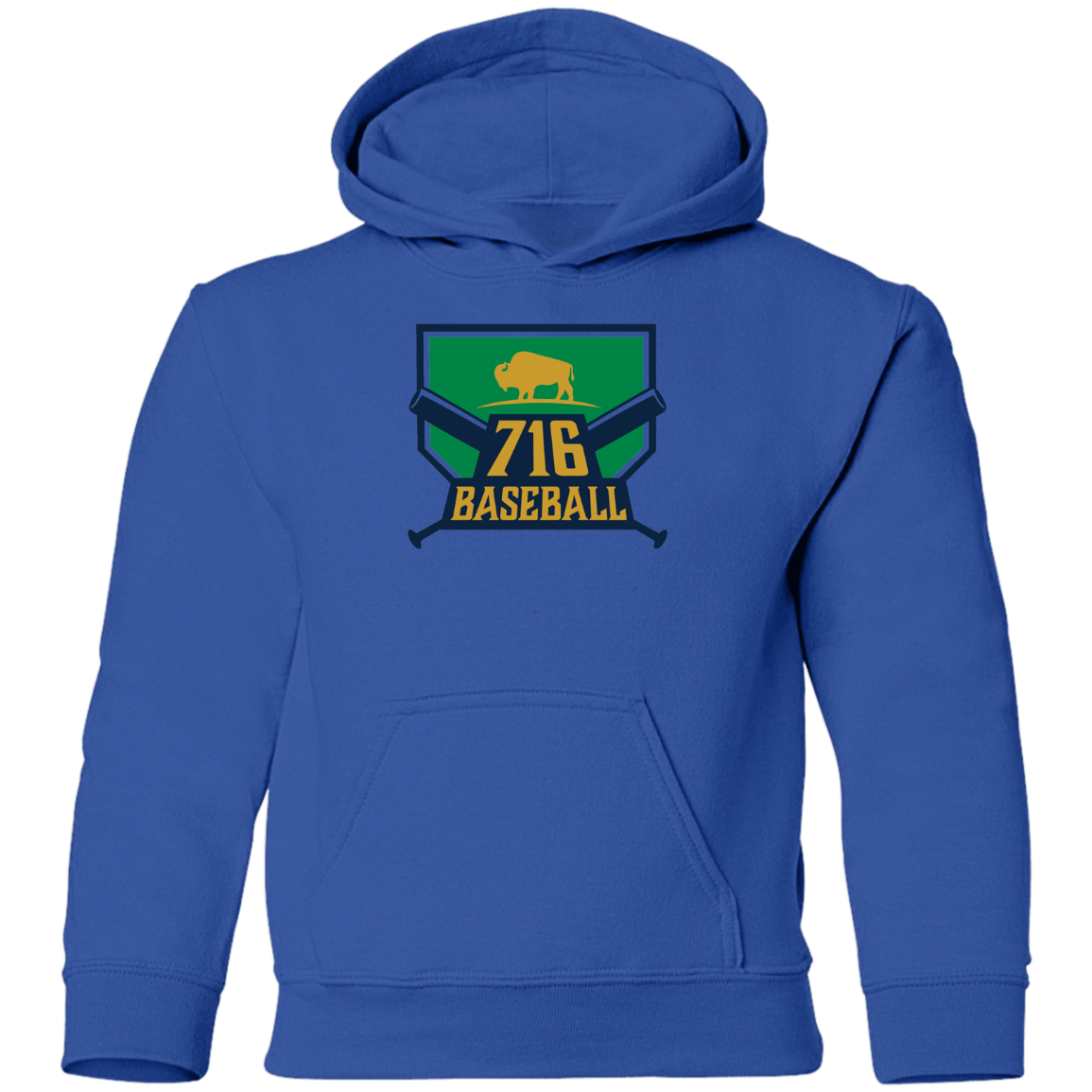 716 Baseball Youth Pullover Hoodie