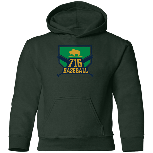 716 Baseball Youth Pullover Hoodie