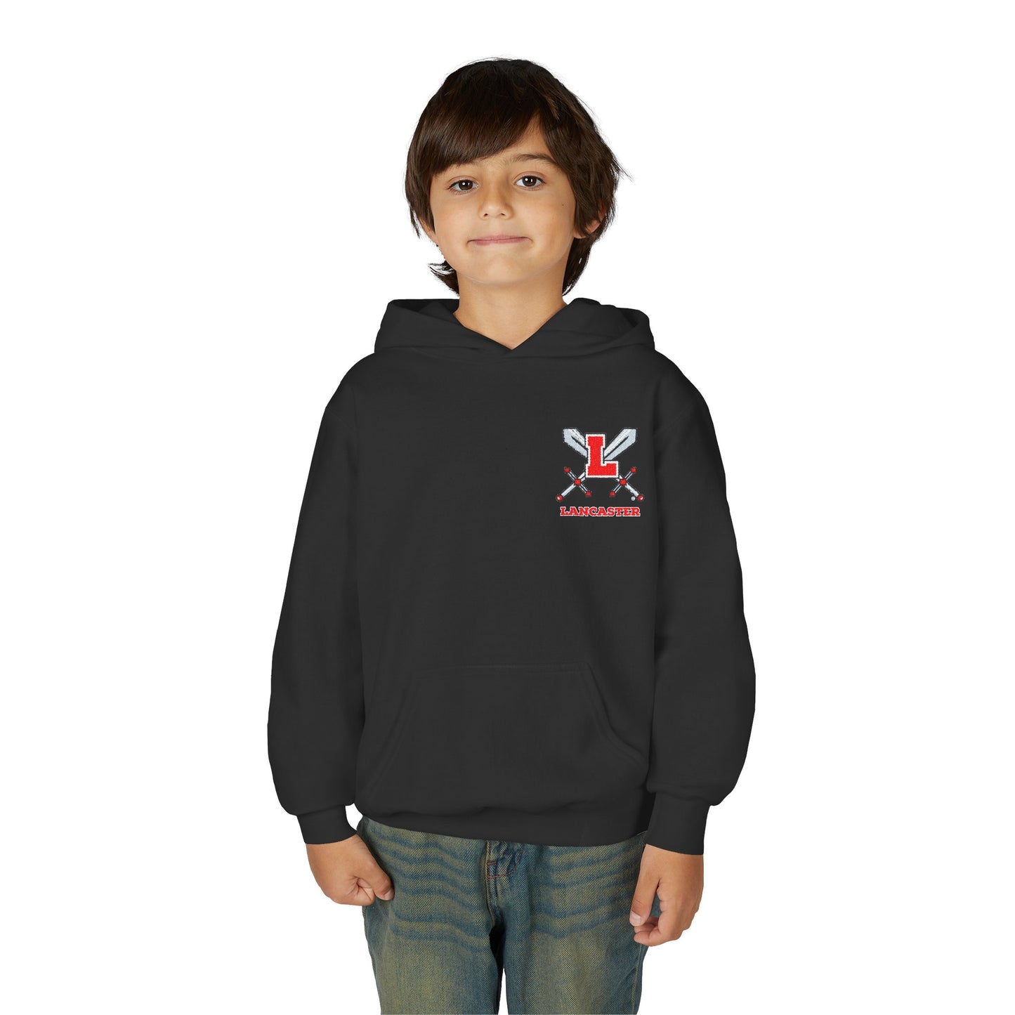 Youth Hooded Sweatshirt with Lancaster Design - Cozy, Stylish, Perfect for Sports, Back to School, Gifts, and Everyday Wear