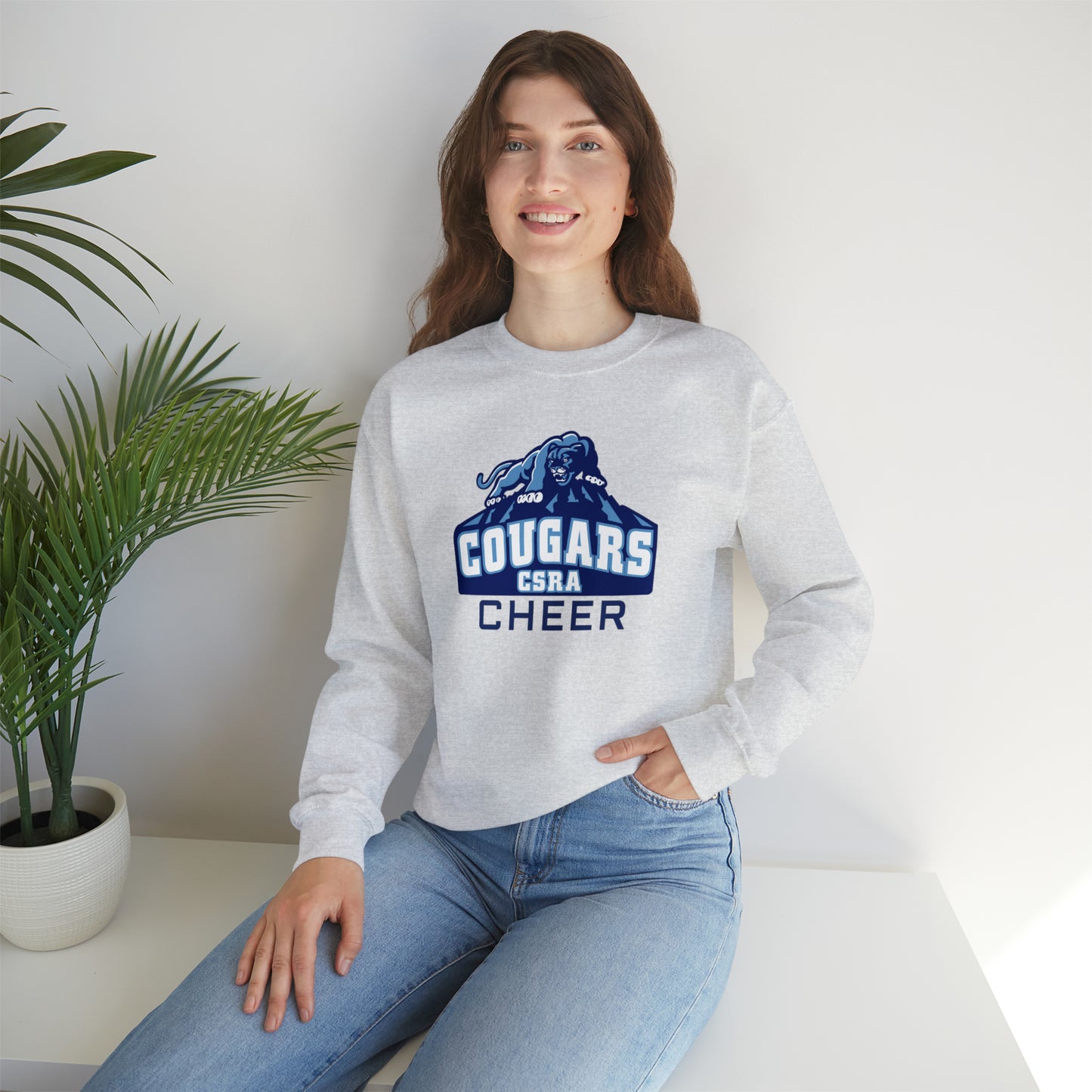 Cougars Cheer Unisex Crewneck Sweatshirt