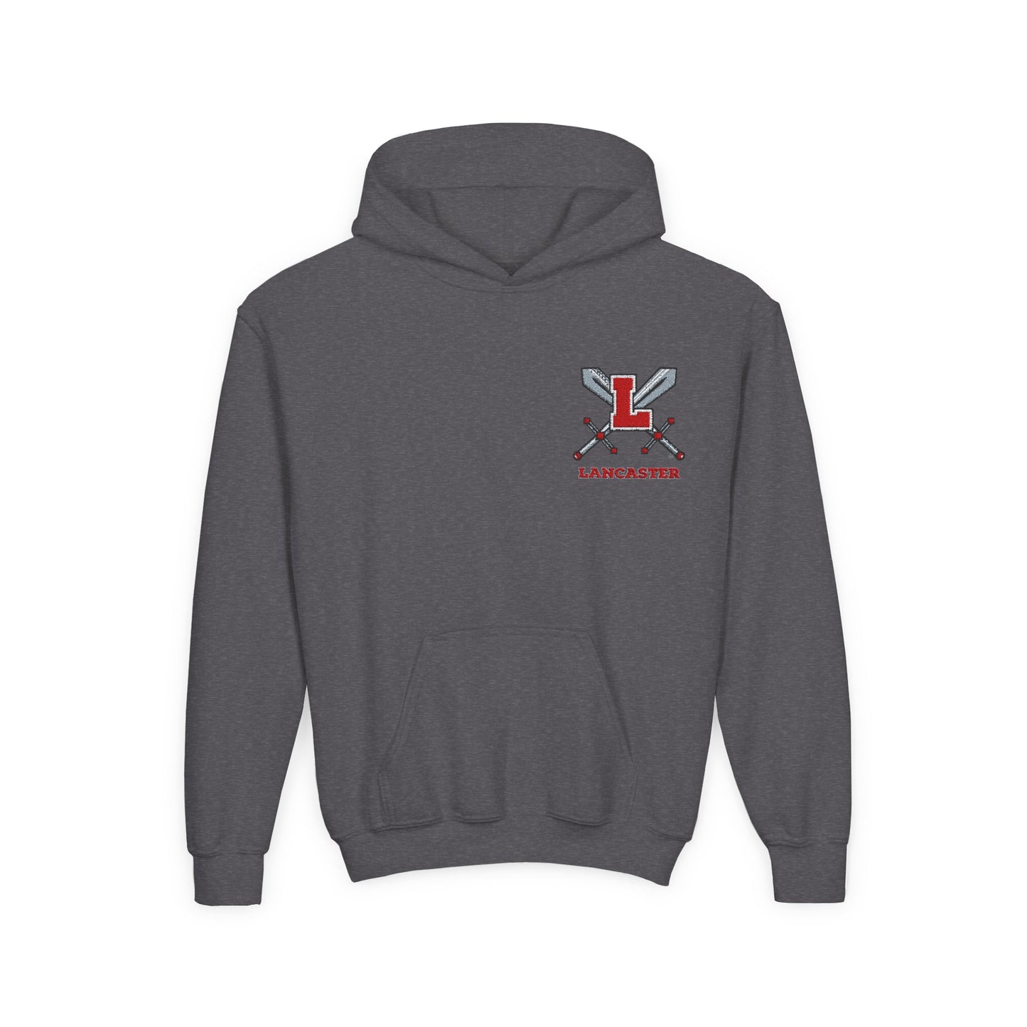 Youth Hooded Sweatshirt with Lancaster Design - Cozy, Stylish, Perfect for Sports, Back to School, Gifts, and Everyday Wear