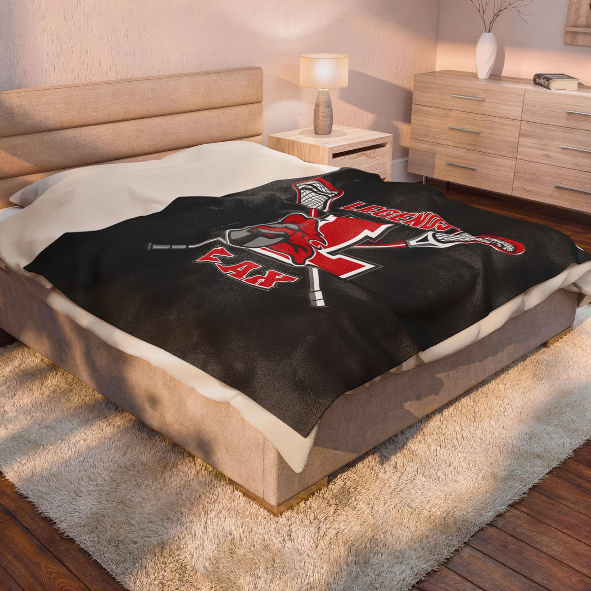 Legends Lax Velveteen Plush Blanket