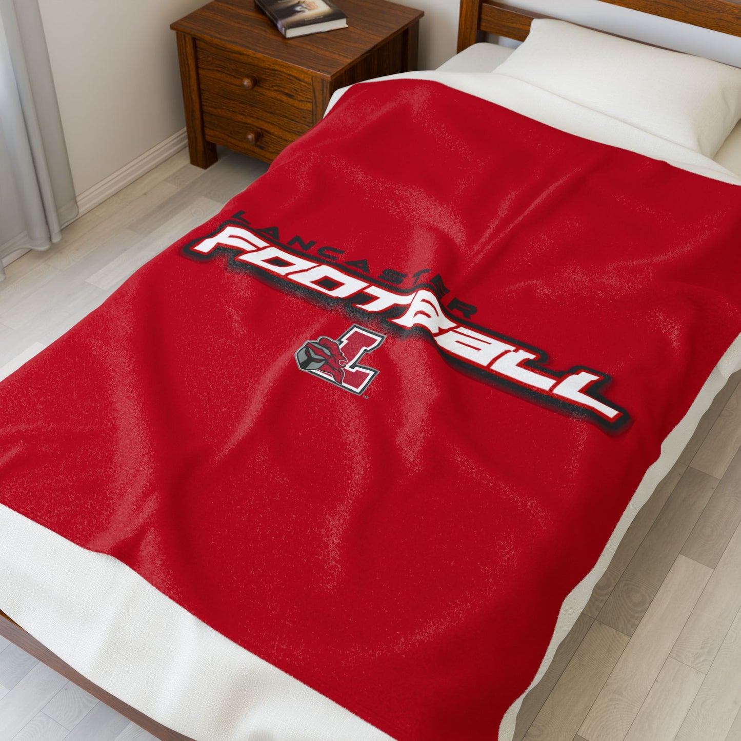 Lancaster Football Velveteen Plush Blanket