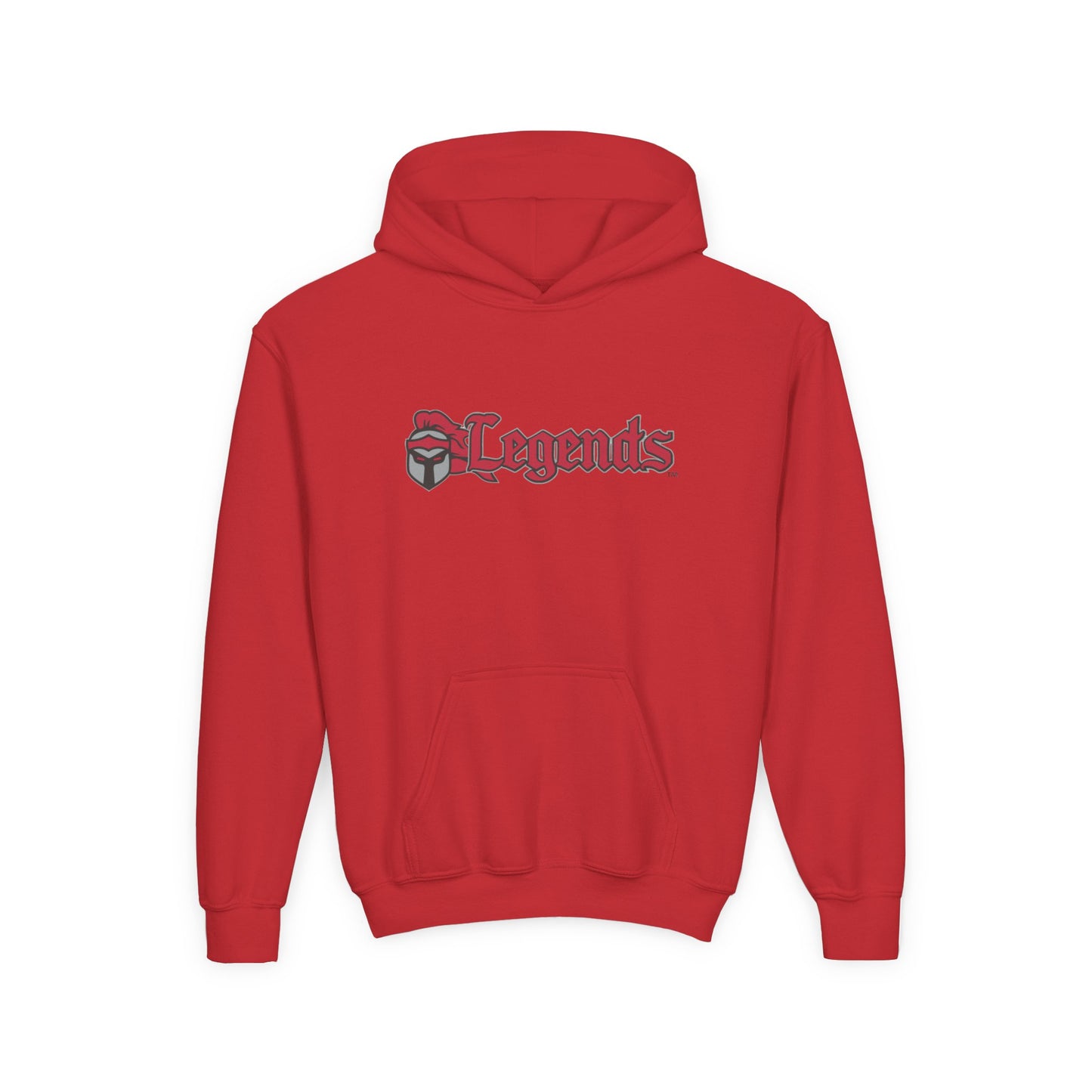 Embroidered Youth Hooded Sweatshirt Legends Crossed Swords Design