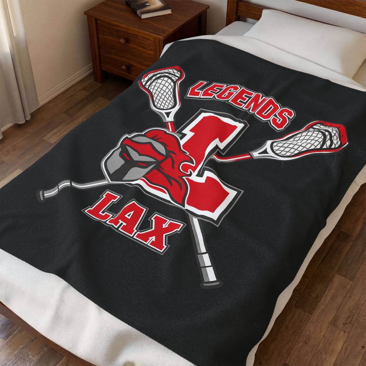 Legends Lax Velveteen Plush Blanket