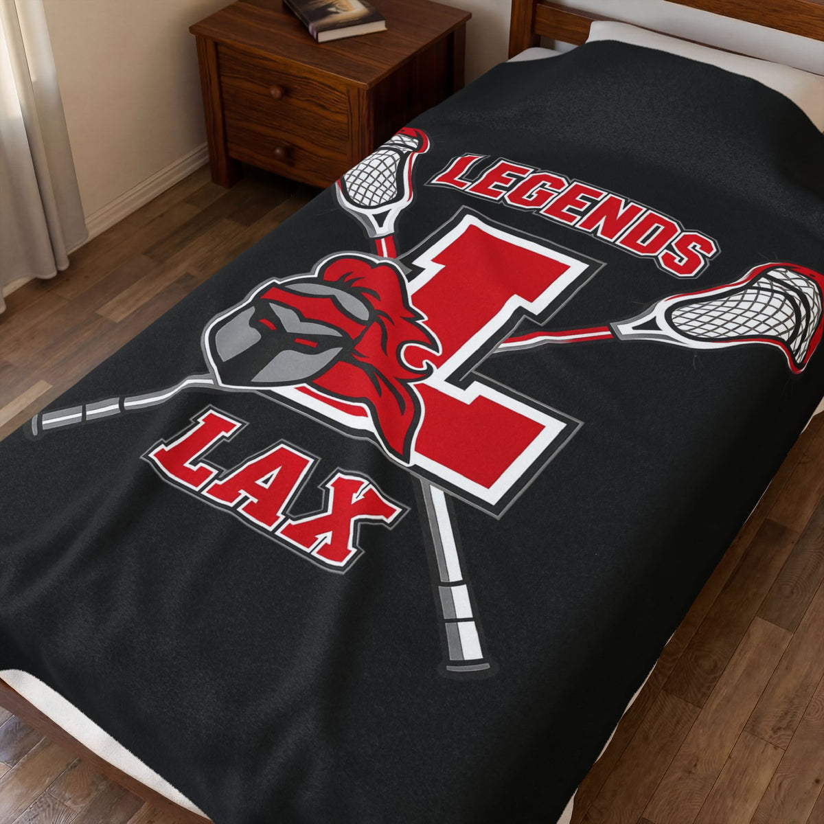 Legends Lax Velveteen Plush Blanket