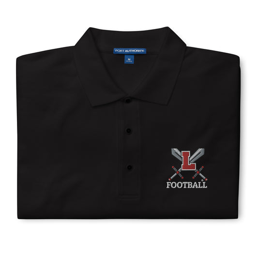 Lancaster Football Embroidered Men's Premium Polo