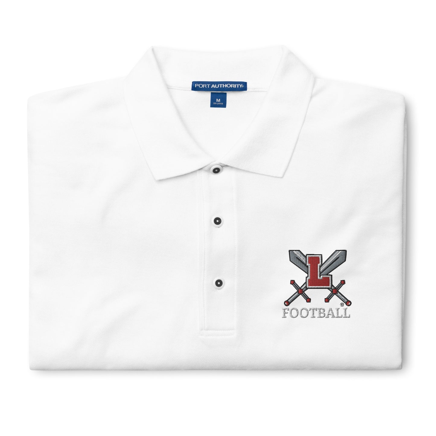 Lancaster Football Embroidered Men's Premium Polo