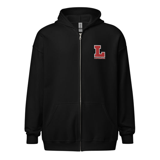 Lancaster Unisex Embroidered Zip Hoodie