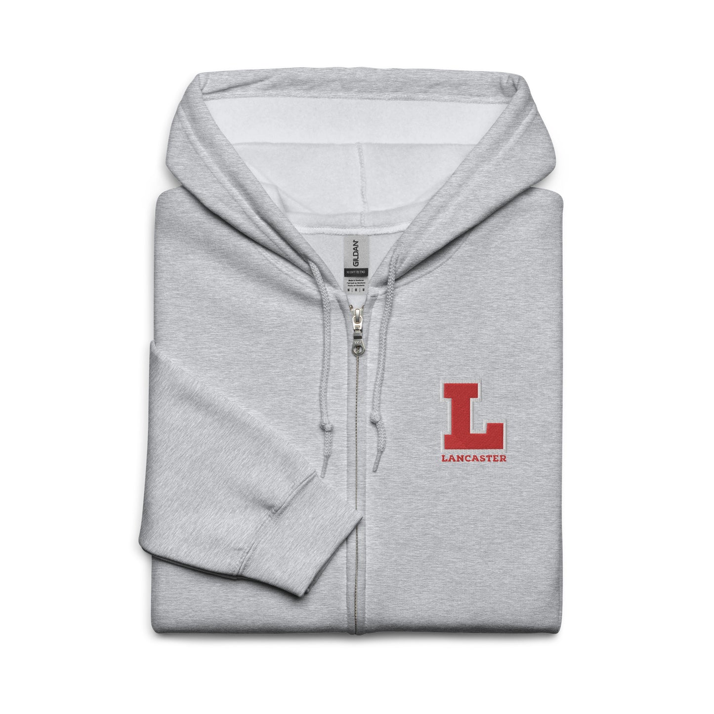 Lancaster Unisex Embroidered Zip Hoodie