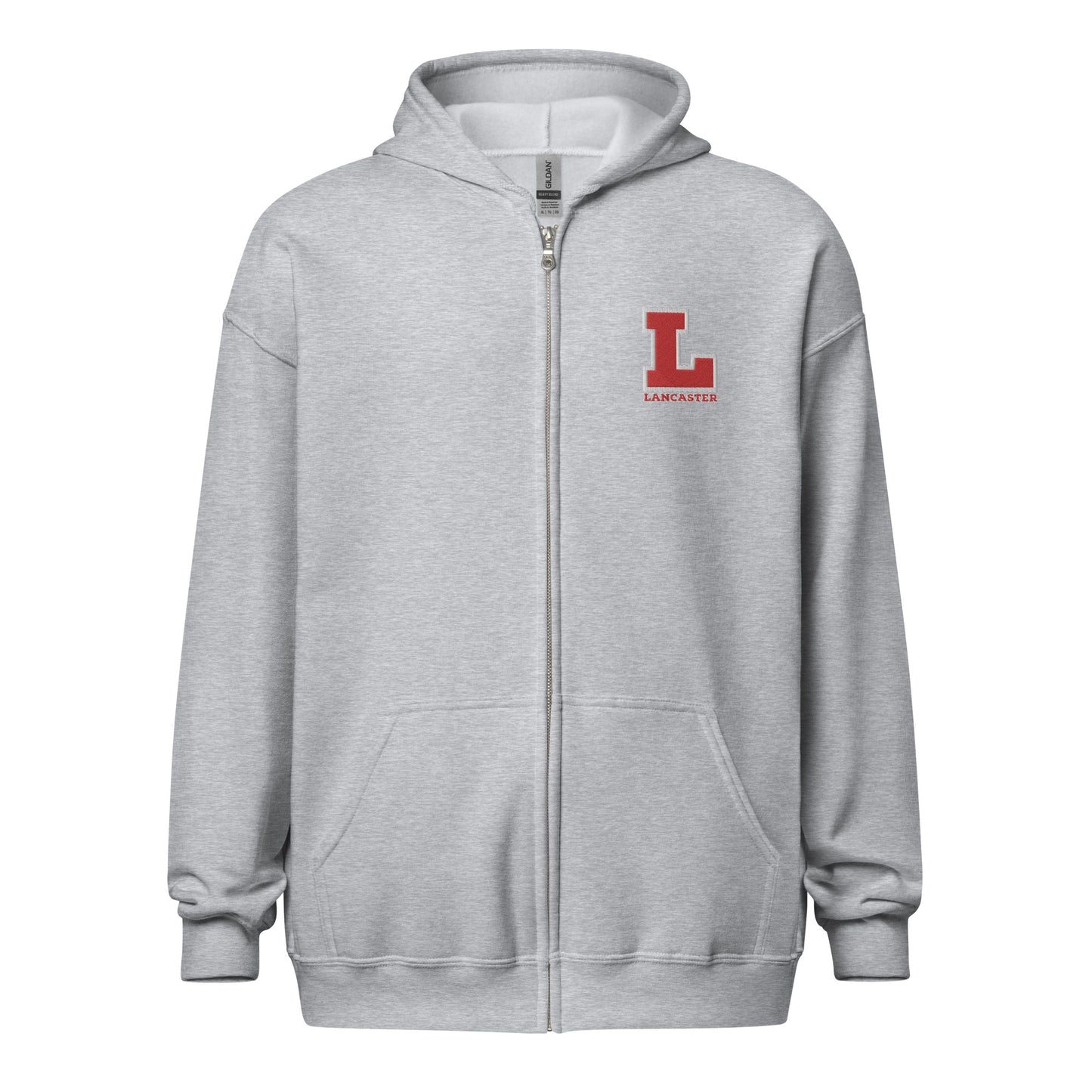 Lancaster Unisex Embroidered Zip Hoodie