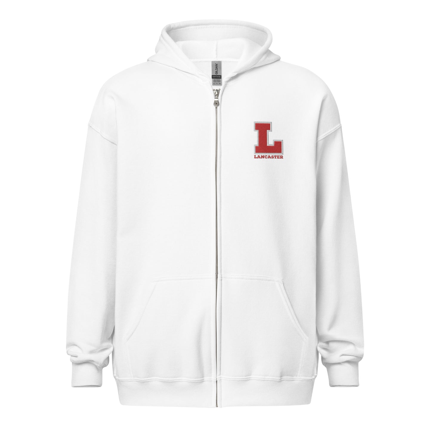 Lancaster Unisex Embroidered Zip Hoodie