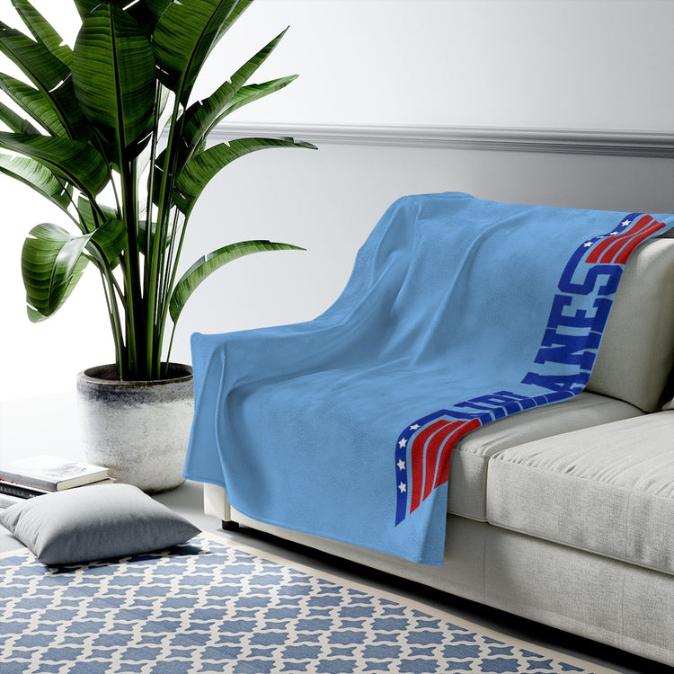 Airlanes Velveteen Plush Blanket
